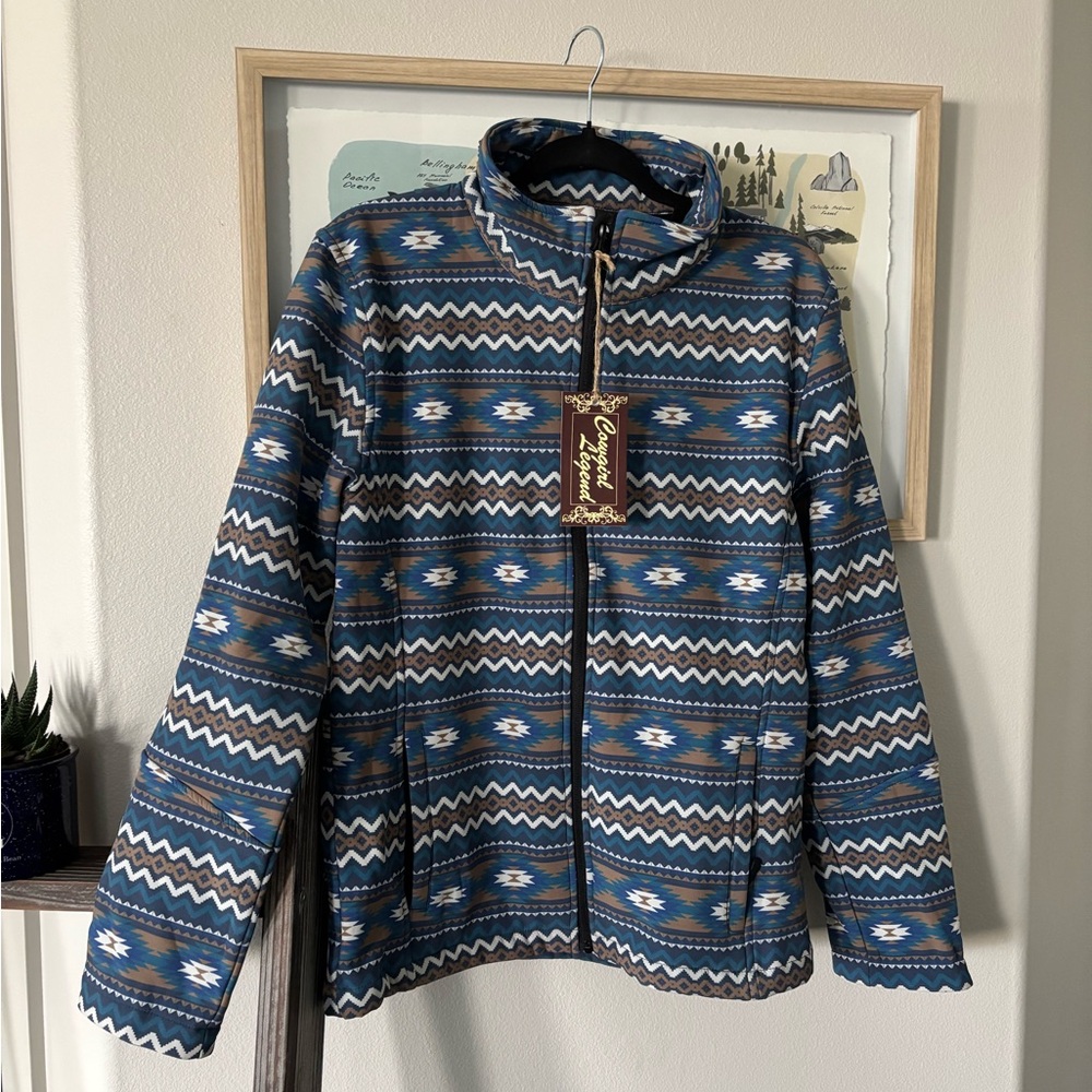 Blue and Brown Patterned Jacket